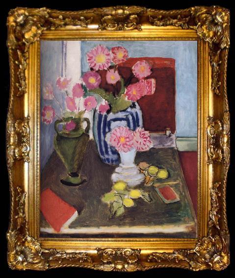 framed  Henri Matisse Nature Morte aux trois vases, ta009-2